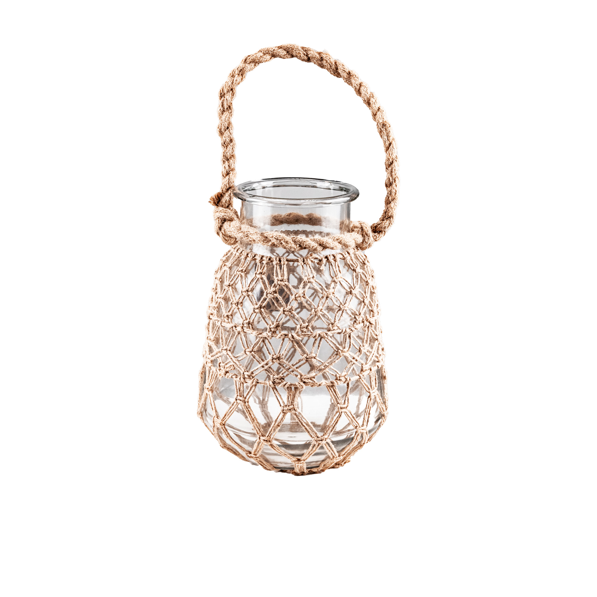 Glass vase Macrame